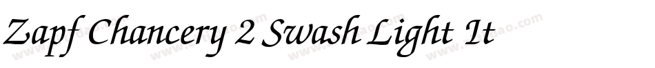 Zapf Chancery 2 Swash Light Italic字体转换